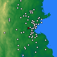 Nearby Forecast Locations - Waltham - Carte