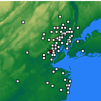 Nearby Forecast Locations - Cranford - Carte