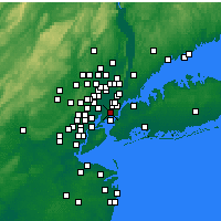 Nearby Forecast Locations - Hoboken - Carte
