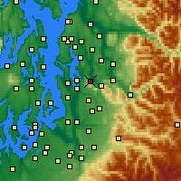 Nearby Forecast Locations - Bellevue - Carte