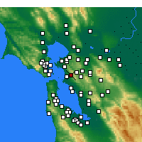 Nearby Forecast Locations - Berkeley - Carte