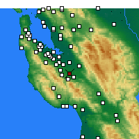 Nearby Forecast Locations - Campbell - Carte