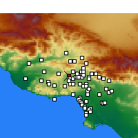 Nearby Forecast Locations - Chatsworth - Carte