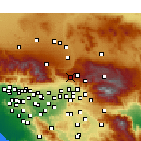 Nearby Forecast Locations - Crestline - Carte