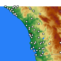 Nearby Forecast Locations - Encinitas - Carte