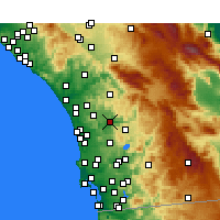 Nearby Forecast Locations - Escondido - Carte
