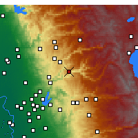 Nearby Forecast Locations - Foresthill - Carte
