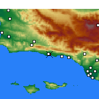 Nearby Forecast Locations - Goleta - Carte