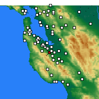 Nearby Forecast Locations - Los Altos - Carte