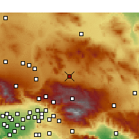 Nearby Forecast Locations - Lucerne Valley - Carte