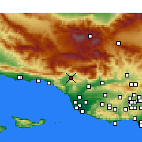 Nearby Forecast Locations - Ojai - Carte
