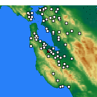 Nearby Forecast Locations - Redwood City - Carte
