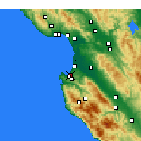 Nearby Forecast Locations - Seaside - Carte