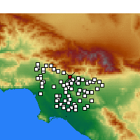 Nearby Forecast Locations - Sierra Madre - Carte