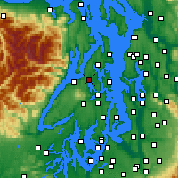 Nearby Forecast Locations - Silverdale - Carte