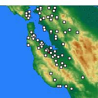 Nearby Forecast Locations - Stanford - Carte