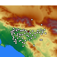 Nearby Forecast Locations - Upland - Carte