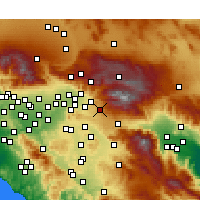 Nearby Forecast Locations - Yucaipa - Carte
