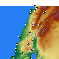 Nearby Forecast Locations - Nabatieh - Carte