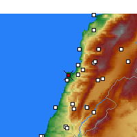 Nearby Forecast Locations - Basta el Tahta - Carte