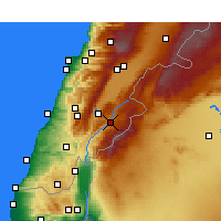 Nearby Forecast Locations - Rachaya - Carte