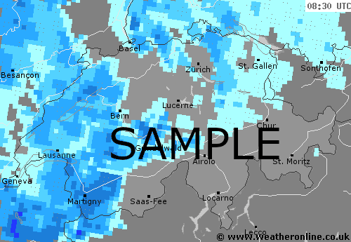 Image radar de précipitations