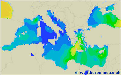 Îles Baléares - Hauteurs des vagues - mar, 17.10. 14:00 CEST