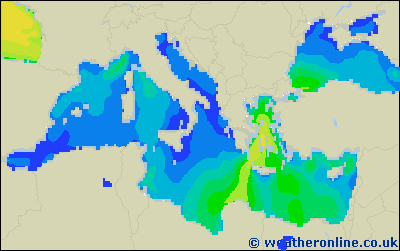 Corse/Sardaigne-Quest - Hauteurs des vagues - mer, 19.09. 08:00 CEST