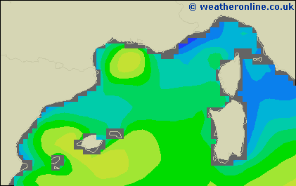  - Hauteurs des vagues - mer, 08.12. 01:00 CET