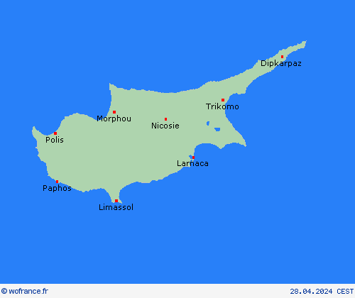  Chypre Europe Cartes de prévision