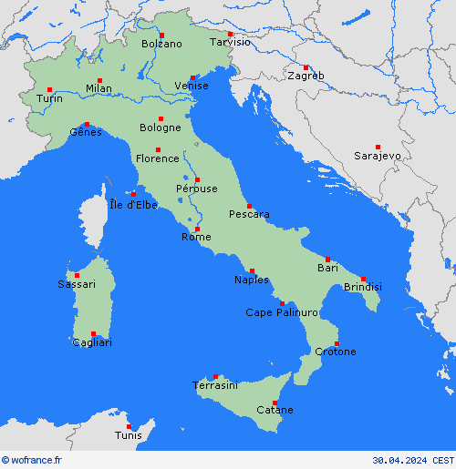  Italie Europe Cartes de prévision