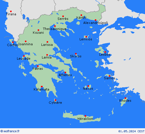  Grèce Europe Cartes de prévision