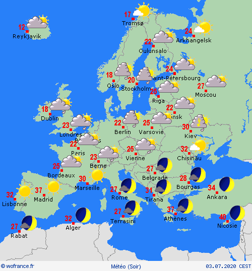 aperçu  Europe Cartes de prévision
