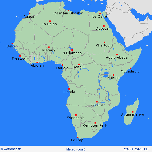 aperçu  Afrique Cartes de prévision