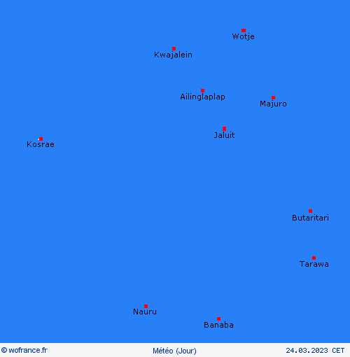 aperçu Îles Marshall Océanie Cartes de prévision