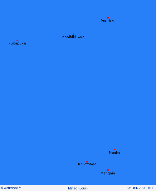 aperçu Îles Cook Océanie Cartes de prévision