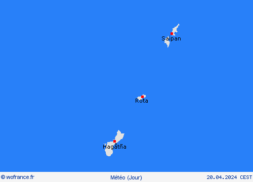 aperçu Îles Mariannes Océanie Cartes de prévision