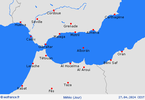 aperçu Gibraltar Europe Cartes de prévision