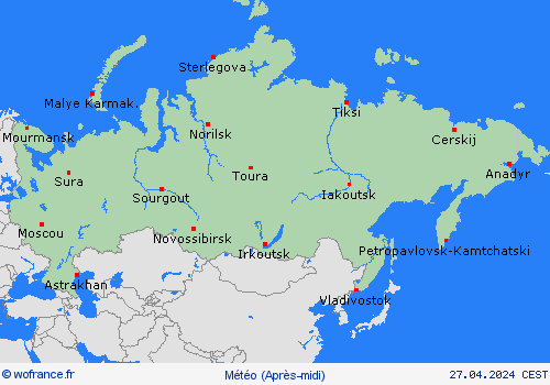 aperçu Russie Europe Cartes de prévision