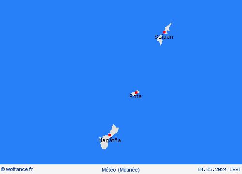aperçu Îles Mariannes Océanie Cartes de prévision