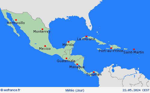 aperçu  Amérique centrale Cartes de prévision