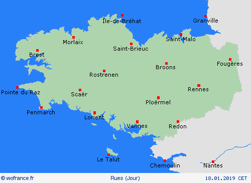 mété des routes  France Cartes de prévision