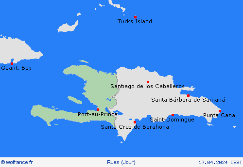 mété des routes Haïti Amérique centrale Cartes de prévision