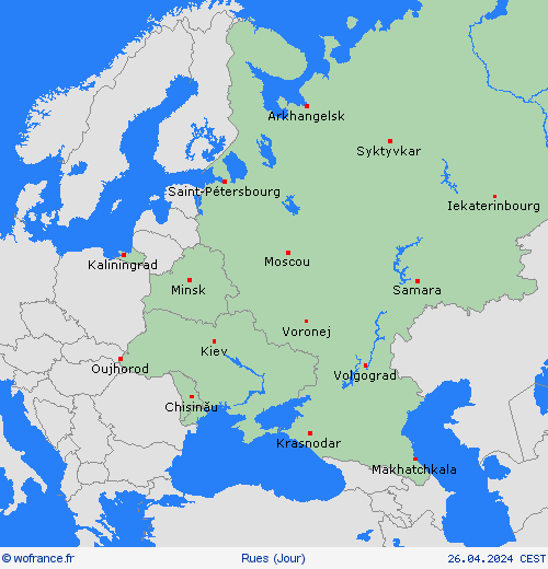 mété des routes  Europe Cartes de prévision