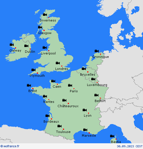 webcam  Europe Cartes de prévision