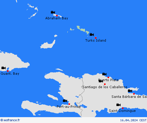 webcam Îles Turques-et-Caïques Amérique centrale Cartes de prévision