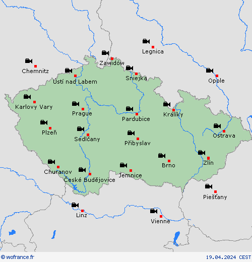 webcam République tchèque Europe Cartes de prévision