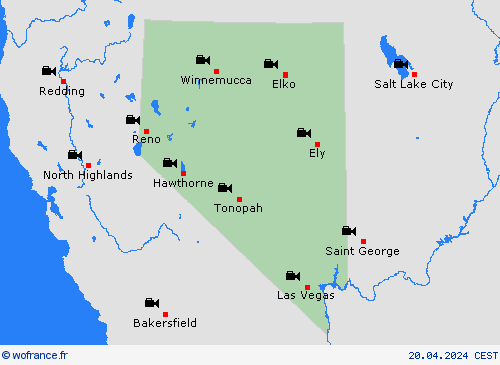 webcam Nevada Amérique du Nord Cartes de prévision