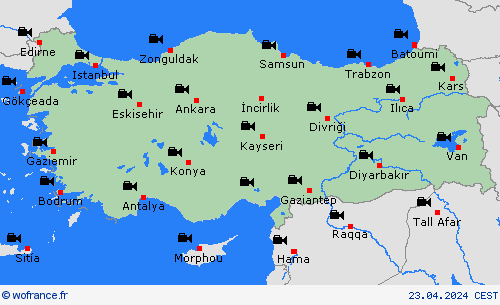 webcam Turquie Europe Cartes de prévision