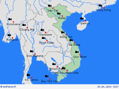 webcam Viêt Nam Asie Cartes de prévision